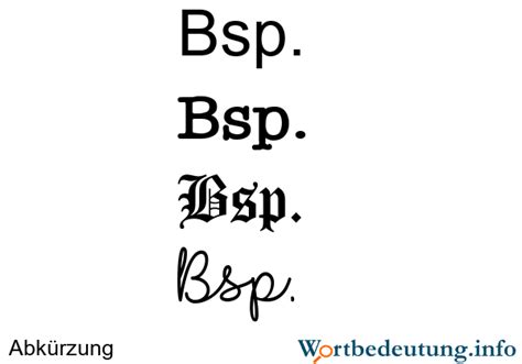 bsp abkürzung.
